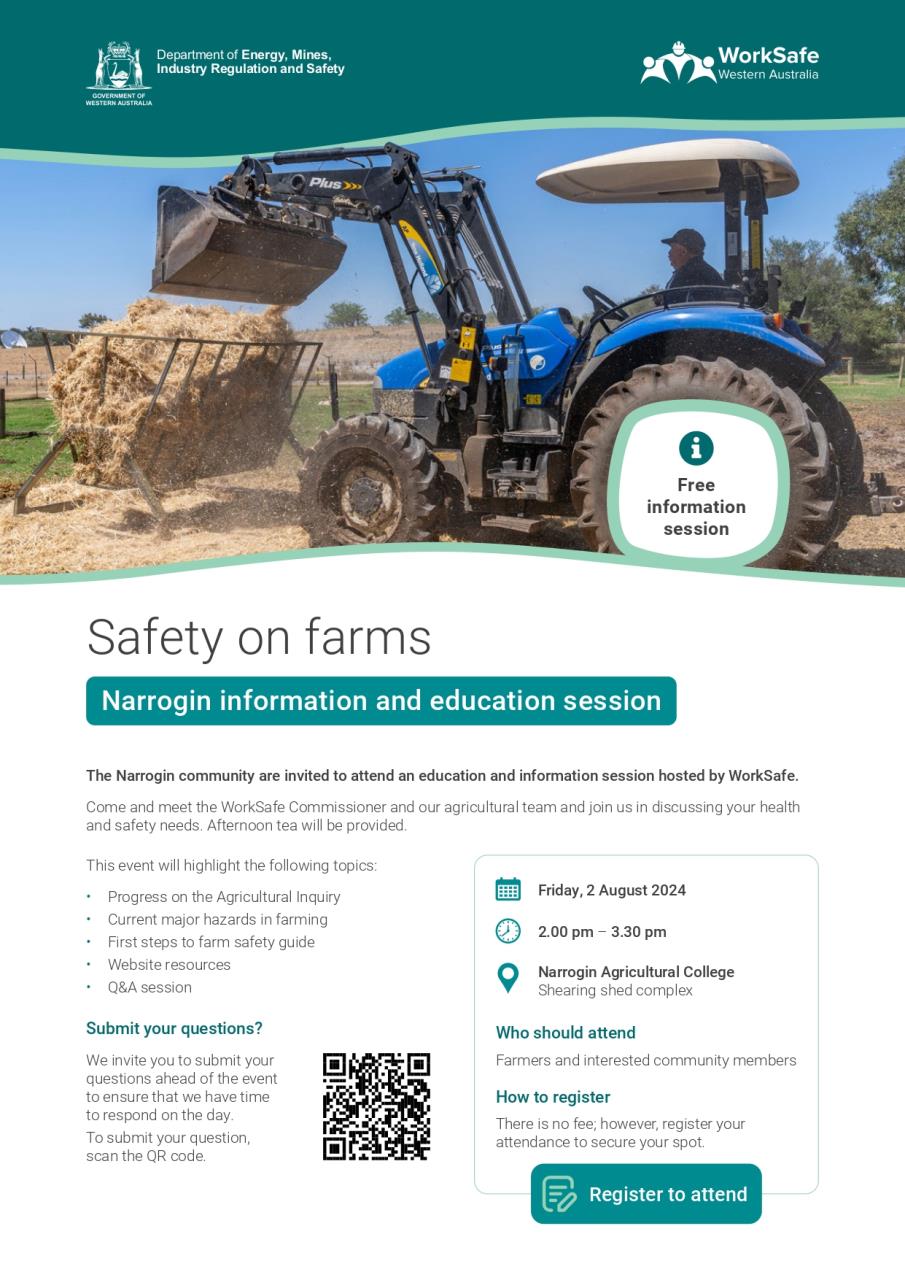Safety on farms - Narrogin information and education session